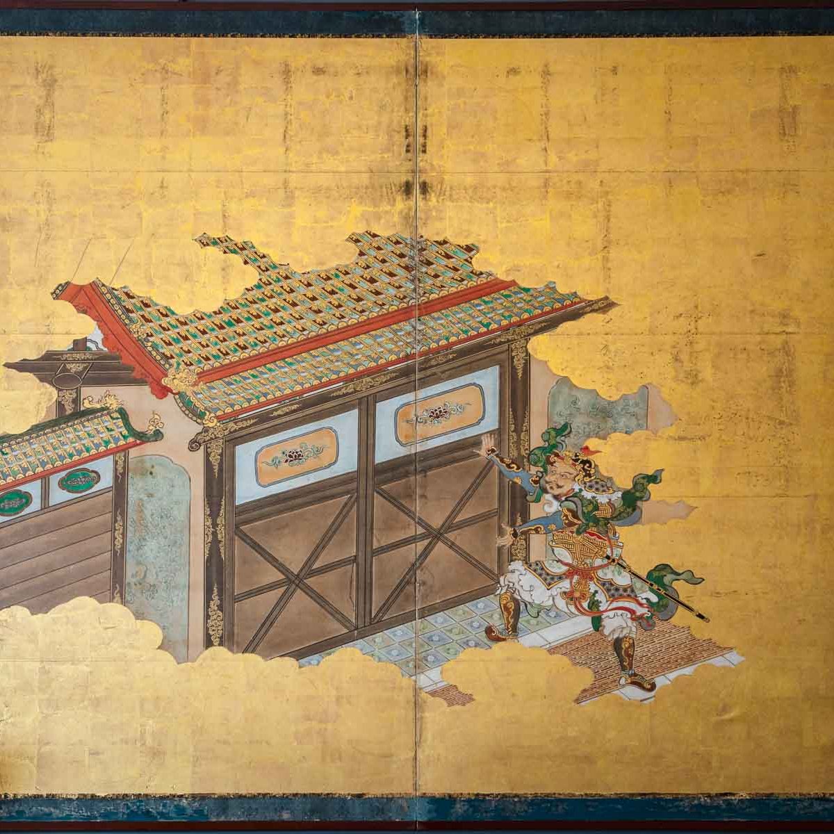 Paravento giapponese a due ante, periodo Edo Paravento giapponese a due ante, periodo Edo